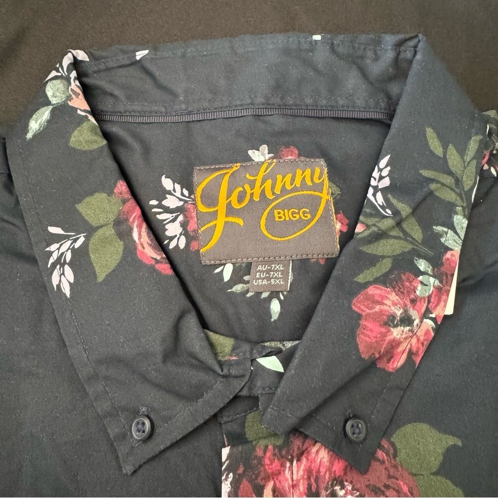 Johnny Bigg Navy Kennedy Floral Stretch Shirt NWT 5XL NWT - Picture 6 of 7